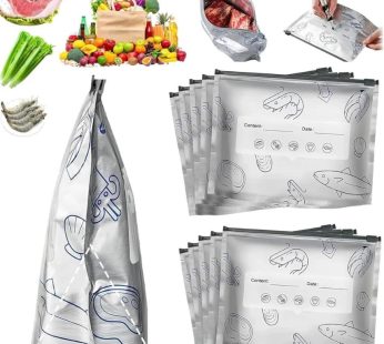 Reusable Foil Food Storage Zip-lock Bag (10 piece)